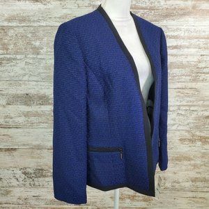 LE SUIT Sapphire Black Open Front Suit Jacket 16